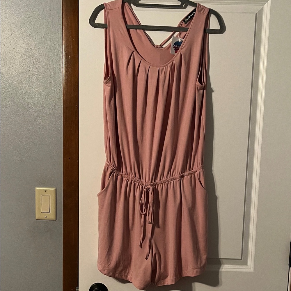 Sleeveless Pink Jumpsuit